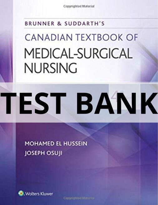 canadian textbook of medical surgical nursing test bank​