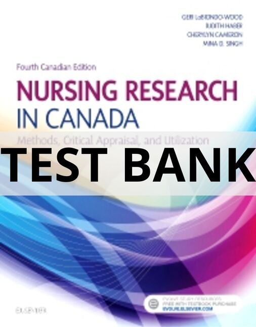 nursing research in canada test bank