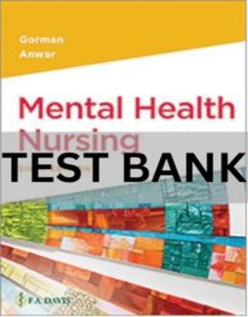 mental health nursing test bank​